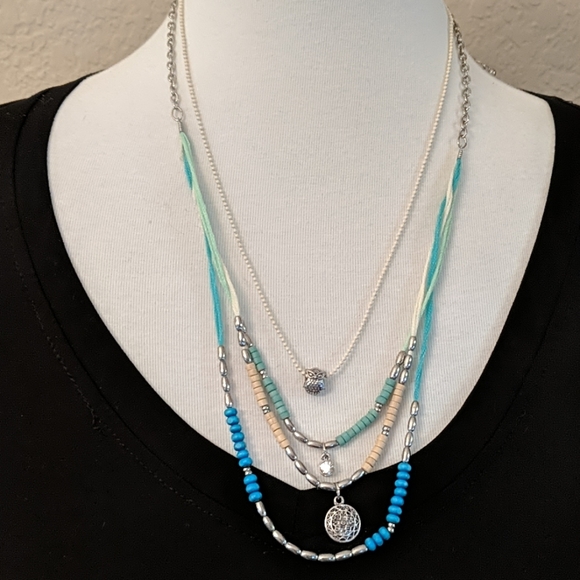 Buckle Jewelry - 5/$25 Multi Layer Boho Wooden Necklace with Owl